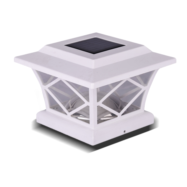 2211-F10 WH Hvit diamantmønster LED-stolpehette hagelys 2211-F10 WH Hvit diamantmønster LED-stolpehette hagelys