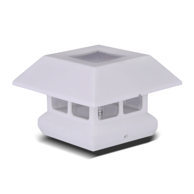 2211-F11 WH White Outdoor Solar Vanntett Garden Post Cap Light 2211-F11 WH White Outdoor Solar Vanntett Garden Post Cap Light