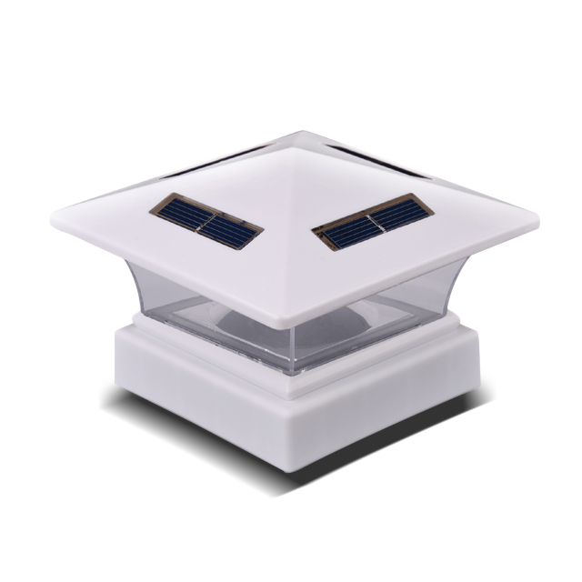 2211-F26-WH White Without Wires Shed Light Solar Post Cap Light