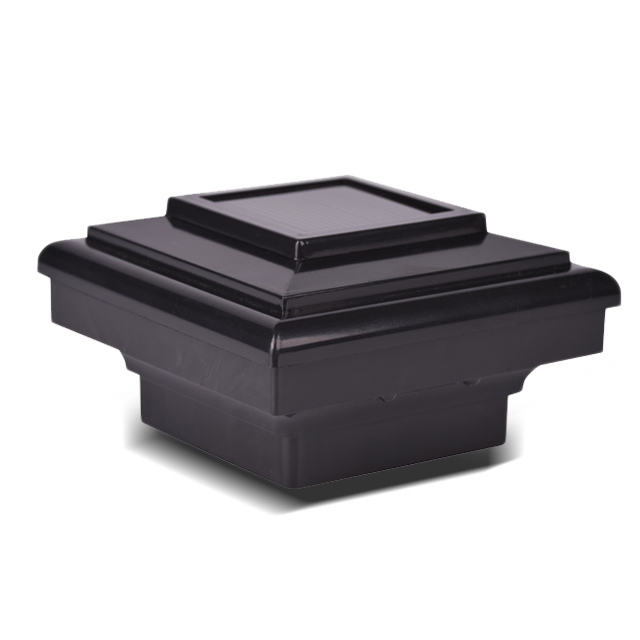 2211-F7 BL Sort Dekorativ Solar Firkantet søyle Stolpe Cap Light 2211-F7 BL Sort Dekorativ Solar Firkantet søyle Stolpe Cap Light