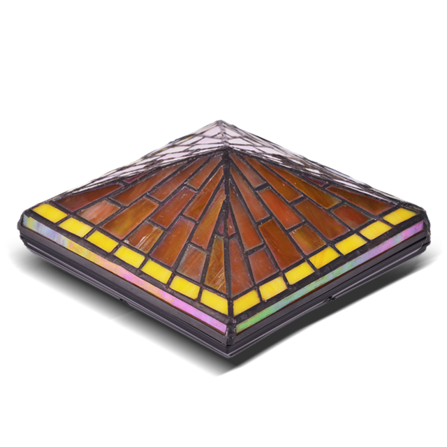 2211-TC4 Utendørs Tiffany Fence vanntett stolpehette 2211-TC4 Utendørs Tiffany Fence vanntett stolpehette