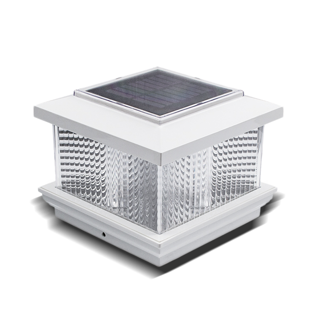 2211-F WH PVC gjerde Solar Post Cap Light 2211-F WH PVC gjerde Solar Post Cap Light